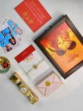 Sowpeace Exquisite Pearl Rakhi Pack of 1 with Roli Chawal Thali, Chocolates, Photo Frame, Poloroids and Greeting card combo for Raksha Bandhan and Gifting - Rakhi - Sowpeace - Sowpeace Exquisite Pearl Rakhi Pack of 1 with Roli Chawal Thali, Chocolates, Photo Frame, Poloroids and Greeting card combo for Raksha Bandhan and Gifting - RAK - PRL - HND - P7 - Sowpeace