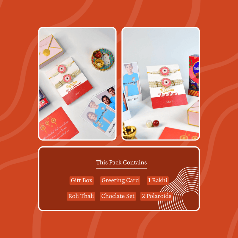 Sowpeace Exquisite Pink Circle Rakhi Pack of 2 with Roli Chawal and Greeting card combo for Raksha Bandhan and Gifting – view 11