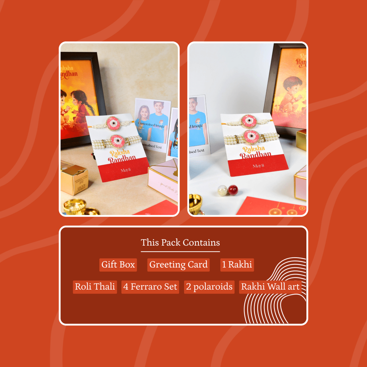 Sowpeace Exquisite Pink Circle Rakhi Pack of 2 with Roli Chawal and Greeting card combo for Raksha Bandhan and Gifting - Sowpeace - 