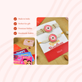 Sowpeace Exquisite Pink Circle Rakhi Pack of 2 with Roli Chawal and Greeting card combo for Raksha Bandhan and Gifting - Sowpeace - 