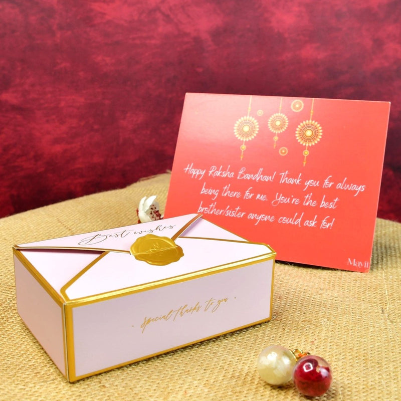 Sowpeace Exquisite Swastik Rakhi Pack of 1 with Roli Chawal and Greeting card combo for Raksha Bandhan and Gifting – view 5