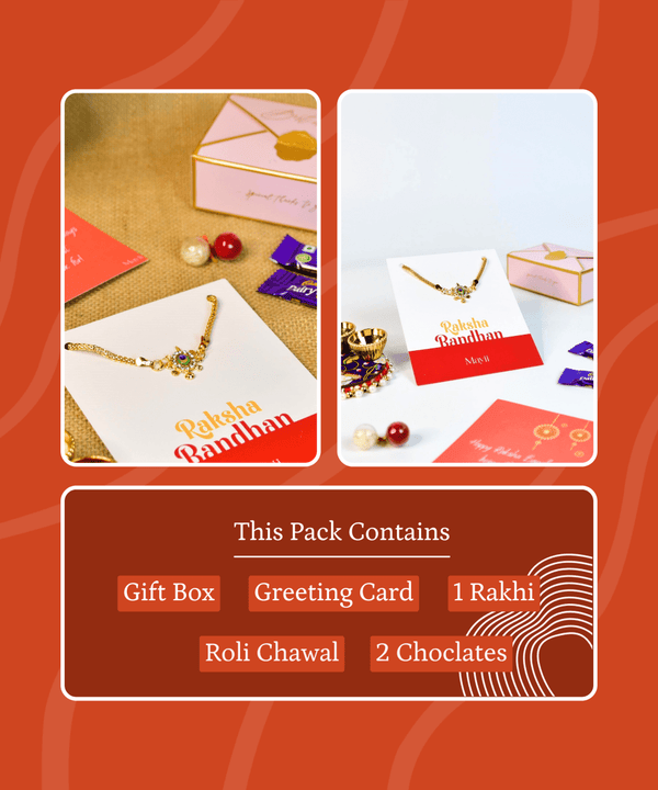 Sowpeace Exquisite Turtle Rakhi Pack of 1 with Roli Chawal and Greeting card combo for Raksha Bandhan and Gifting — image 9