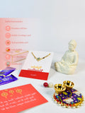 Sowpeace Exquisite Turtle Rakhi Pack of 1 with Roli Chawal Thali, Chocolates, Buddha and Greeting card combo for Raksha Bandhan and Gifting - Rakhi - Sowpeace - Sowpeace Exquisite Turtle Rakhi Pack of 1 with Roli Chawal Thali, Chocolates, Buddha and Greeting card combo for Raksha Bandhan and Gifting - RAK - TURT - HND - P4 - Sowpeace