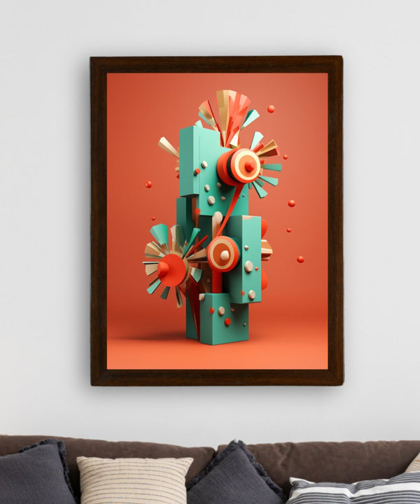 Sowpeace: Find Peace in Winter's Abstract Embrace – Premium Handcrafted Canvas Art for Stylish Winter Home Decor — image 3