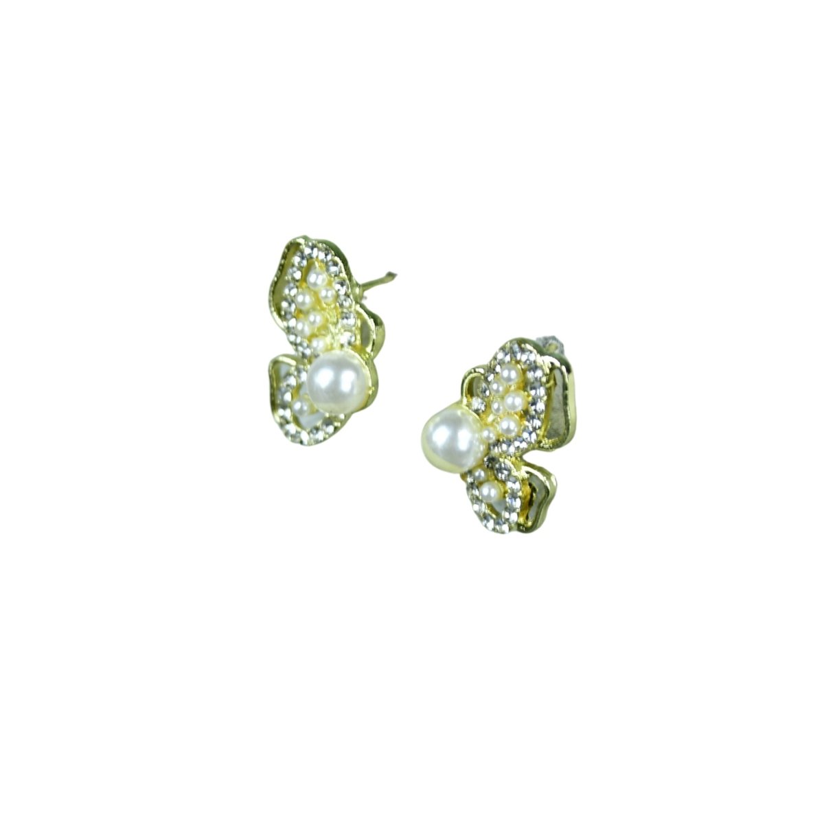 Sowpeace Floral Bead Gold Stainless Steel Earrings | Elegant One‑Size Lightweight Jewelry for Women & Daily Wear - Sowpeace - 