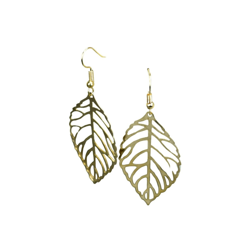Sowpeace Floral Net Gold Stainless Steel Earrings | Elegant One‑Size Lightweight Jewelry for Women & Daily Wear – view 5