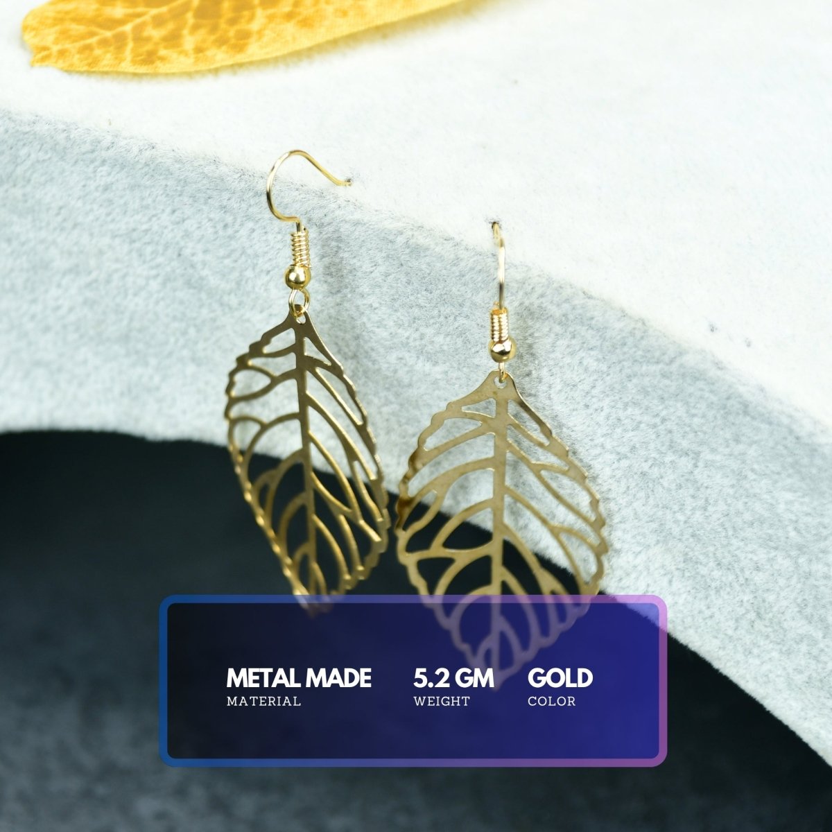 Sowpeace Floral Net Gold Stainless Steel Earrings | Elegant One‑Size Lightweight Jewelry for Women & Daily Wear - Sowpeace - 