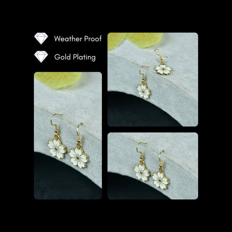 Vastu Principles for Sowpeace Floral White Gold Stainless Steel Earrings | Elegant One‑Size Lightweight Jewelry for Women & Daily Wear