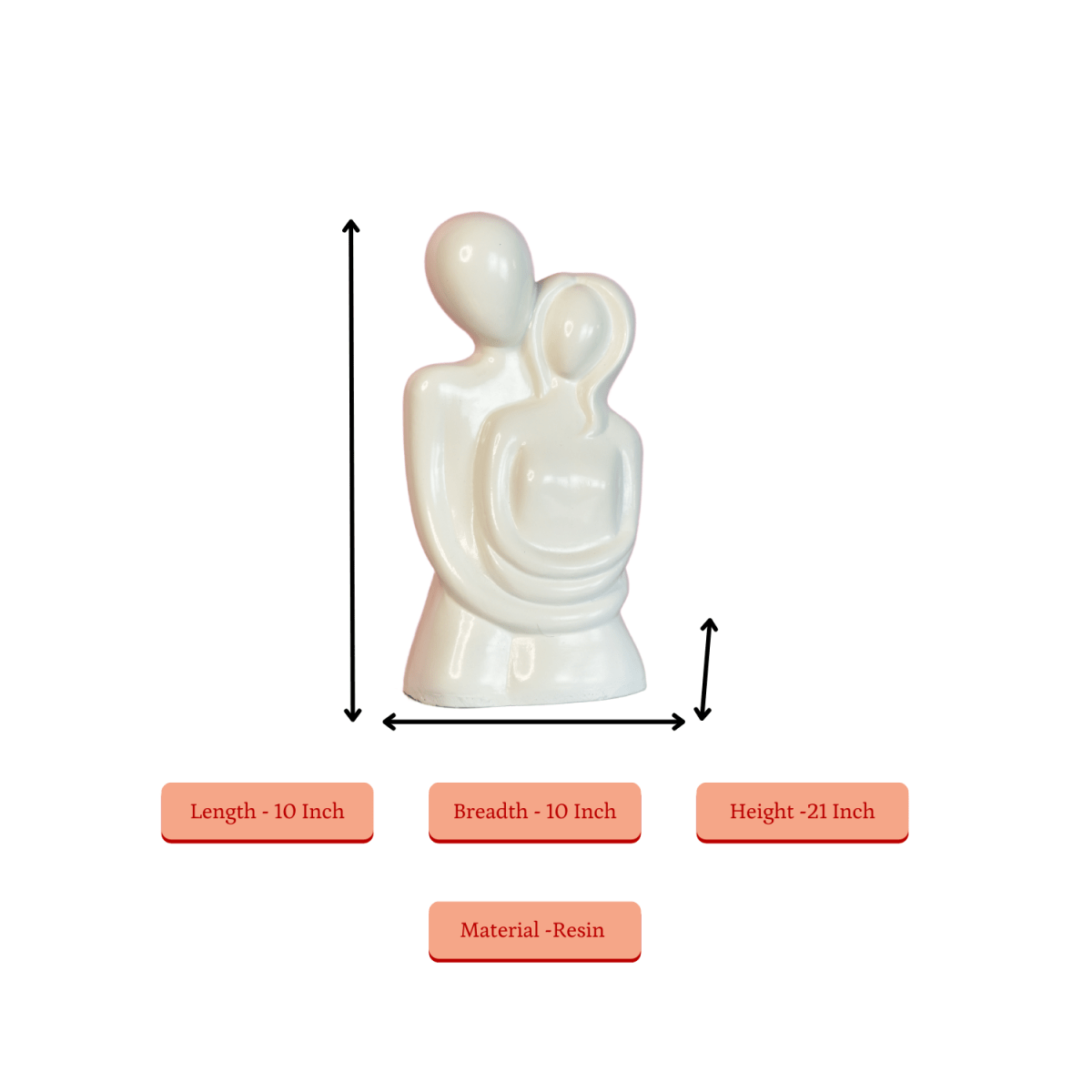 Sowpeace Forever in Love Decorative Piece | Romantic Gold & Red Home Décor Gift for Couples - Sowpeace - 