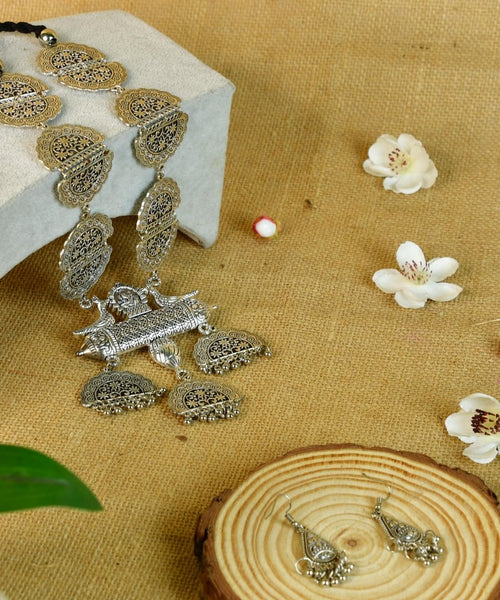 Sowpeace German Silver Ganesha Necklace – Handcrafted Ancient Indian Art