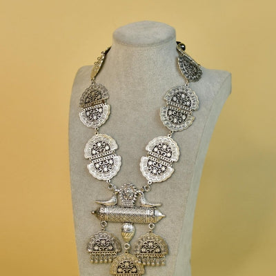 Sowpeace German Silver Ganesha Necklace – Handcrafted Ancient Indian Art