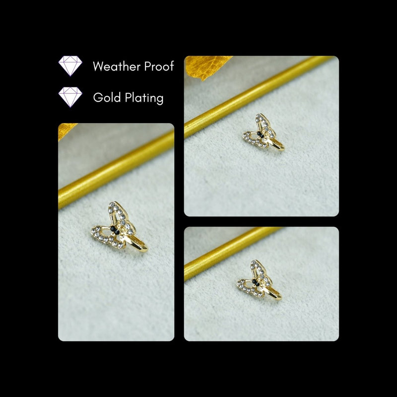 Sowpeace Gold Butterfly Nosepin Stainless Steel | Elegant One‑Size Jewelry for Women – view 4