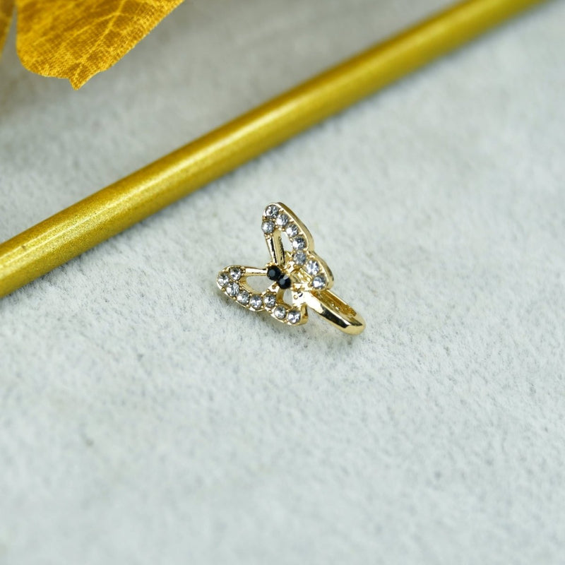 Sowpeace Gold Butterfly Nosepin Stainless Steel | Elegant One‑Size Jewelry for Women – view 1