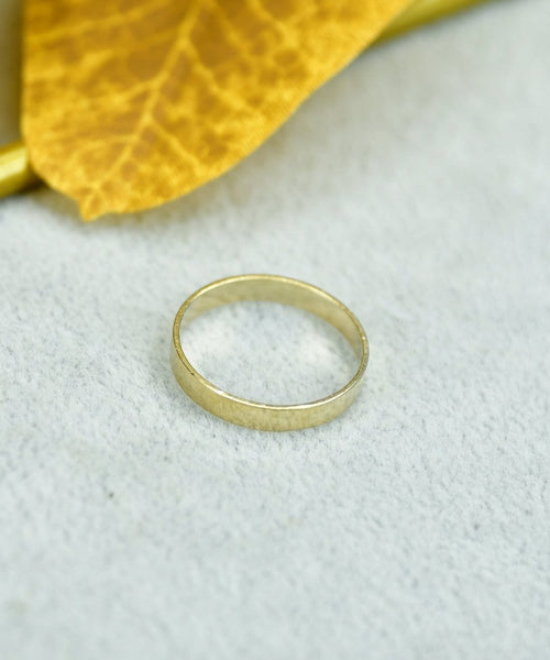 Sowpeace Gold Flat Round Ring Stainless Steel | Stylish One‑Size Adjustable Jewelry for Women & Men