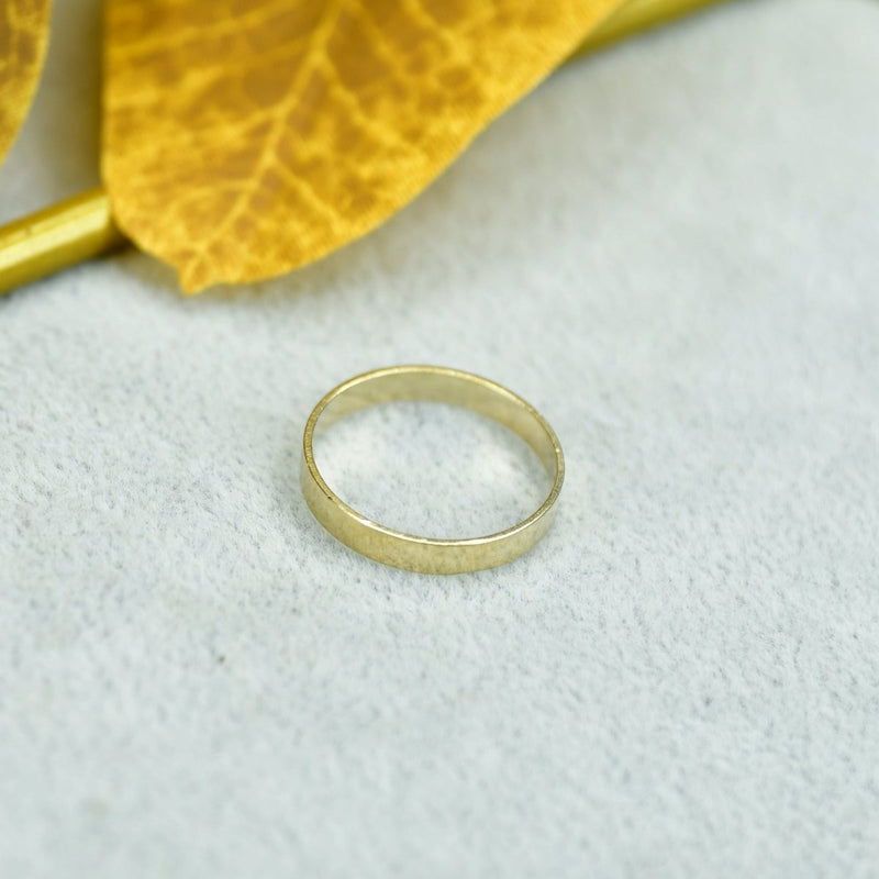 Sowpeace Gold Flat Round Ring Stainless Steel | Stylish One‑Size Adjustable Jewelry for Women & Men – view 1
