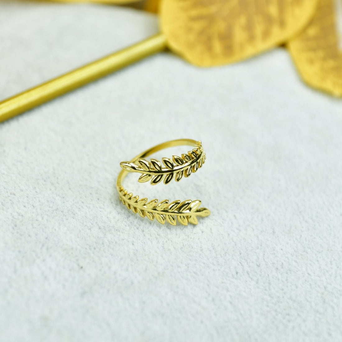 Sowpeace Gold Petal Line Ring Stainless Steel | Elegant One‑Size Adjustable Jewelry for Women & Men - Sowpeace - 