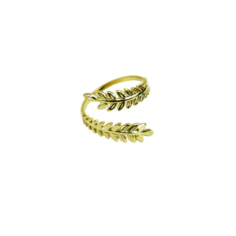 Sowpeace Gold Petal Line Ring Stainless Steel | Elegant One‑Size Adjustable Jewelry for Women & Men – view 5