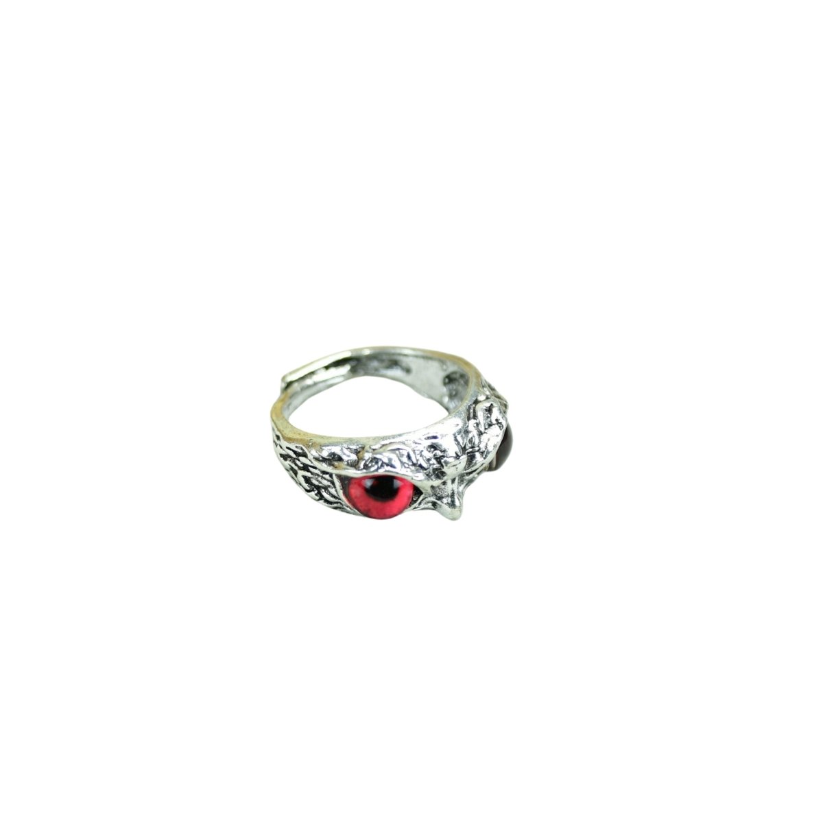Sowpeace Gold Red Eyed Owl Ring Stainless Steel | Bold One‑Size Adjustable Statement Jewelry for Women & Men - Sowpeace - 
