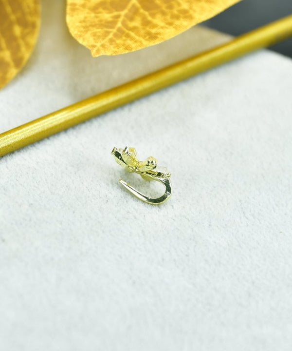 Sowpeace Gold Stainless Steel Star Flower Nosepin | Elegant One‑Size Lightweight Jewelry for Women — image 2