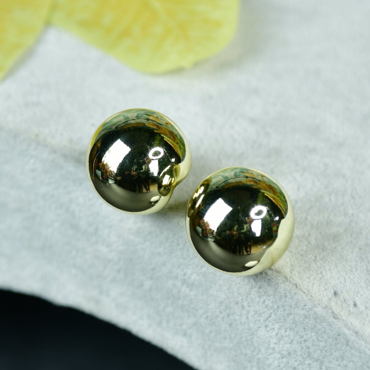 Sowpeace Golden Ball Shaped CCB Earrings | Stylish One‑Size Lightweight Jewelry for Women & Daily Wear - Sowpeace - 