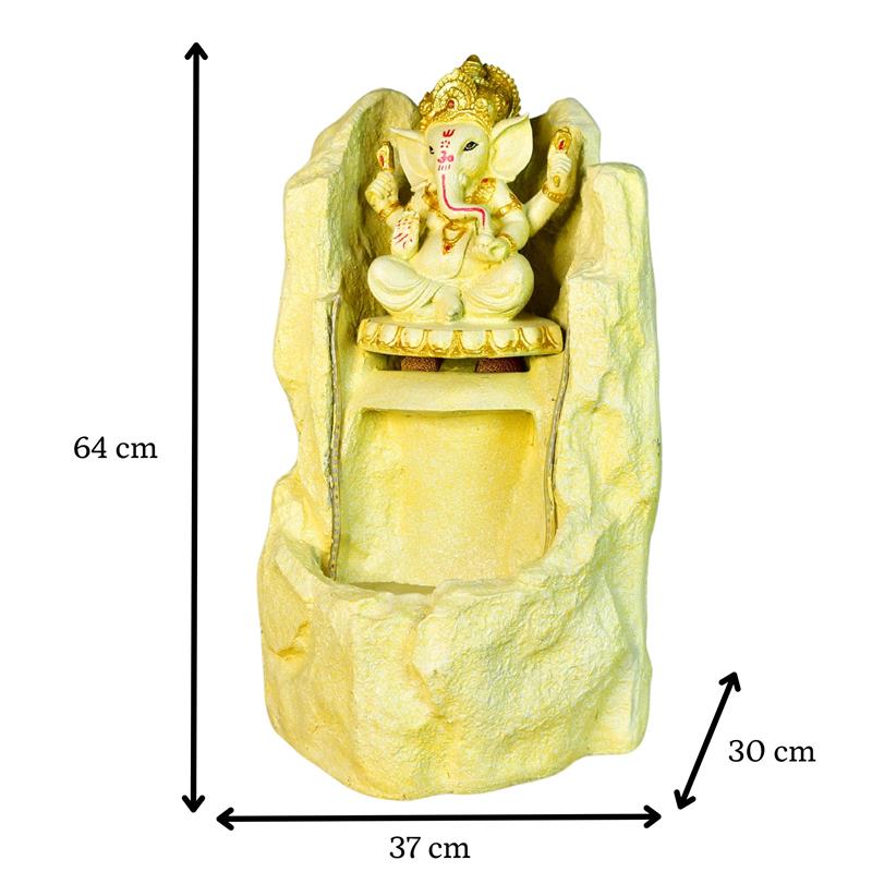 Sowpeace Golden Ganesha Water Fountain – Elegant Ganesha Sitting Waterfall for Luxurious Home Decor & Gifts – view 6