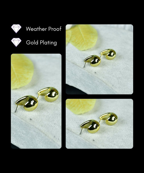 Sowpeace Golden Teardrop Crescent Round CCB Earrings | Elegant One‑Size Lightweight Jewelry for Women & Daily Wear — image 3