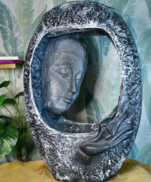 Sowpeace Half-Face Cave Structure Water Fountain – Unique Waterfall Feature for Trendy Home Decor & Gifts