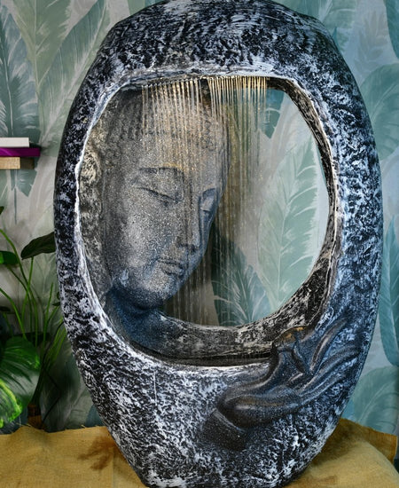 Sowpeace Half-Face Cave Structure Water Fountain – Unique Waterfall Feature for Trendy Home Decor & Gifts