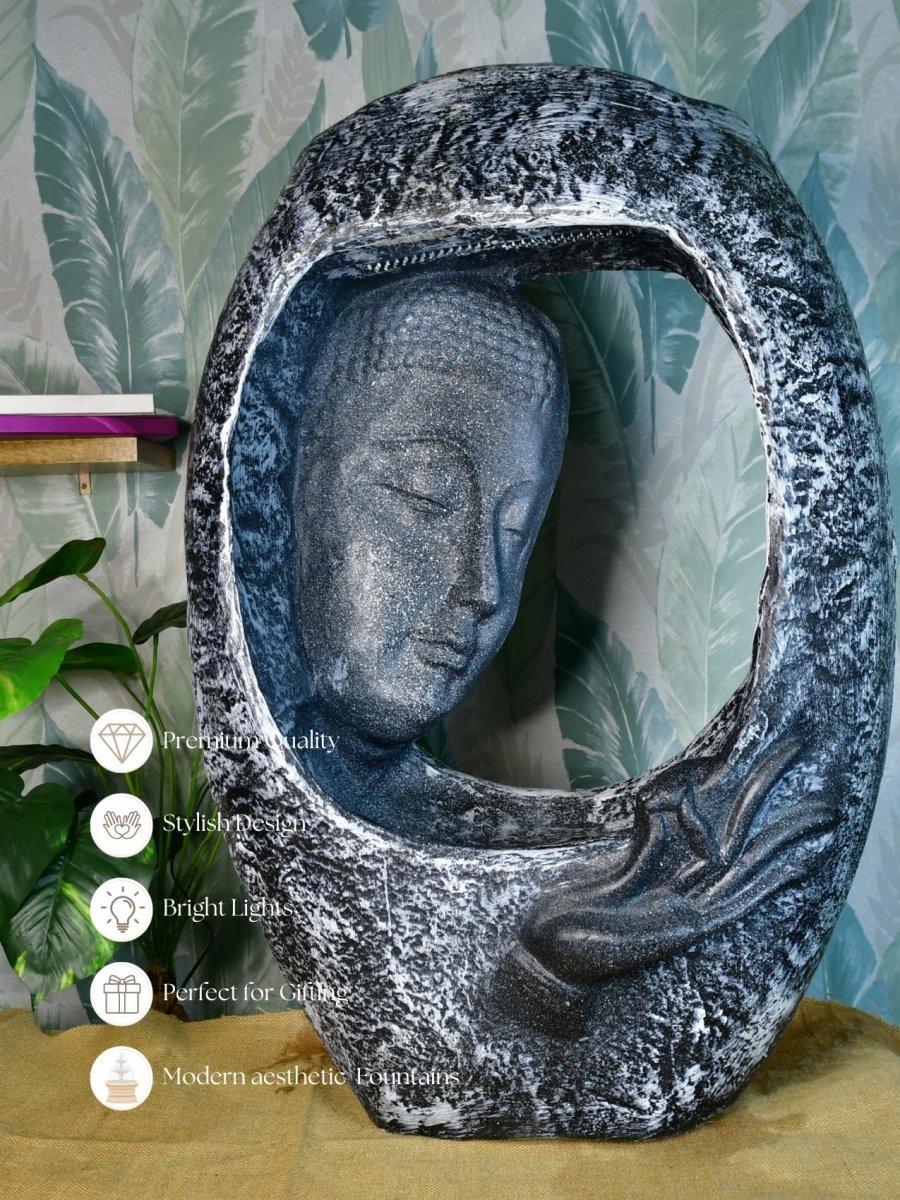 Sowpeace Half-Face Cave Structure Water Fountain – Unique Waterfall Feature for Trendy Home Decor & Gifts