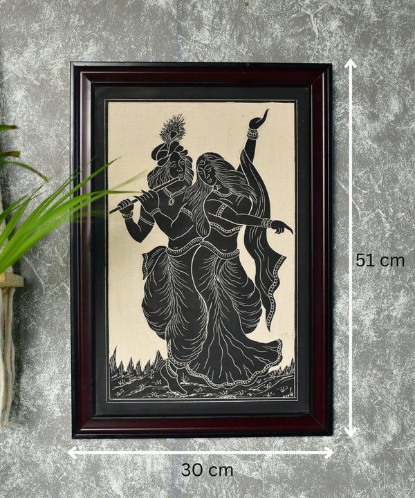 Sowpeace Hand-Carved Ceramic Radha Krishna Wall Décor — image 4