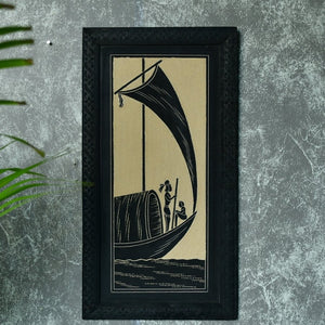 Sowpeace Hand carved ceramic sail boat wall art --Sowpeace-Sowpeace Hand carved ceramic sail boat wall art-Cerr-CSB-WDN-Sowpeace