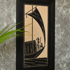 Sowpeace Hand carved ceramic sail boat wall art --Sowpeace-Sowpeace Hand carved ceramic sail boat wall art-Cerr-CSB-WDN-Sowpeace