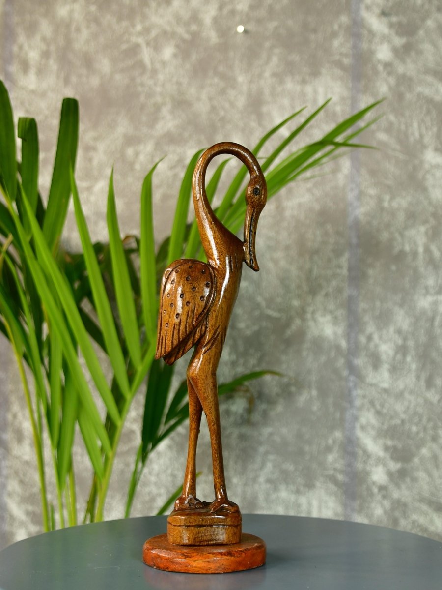 Sowpeace Hand - Carved Flamingo: Tropical Elegance on Your Tabletop - Sowpeace - Sowpeace Hand - Carved Flamingo: Tropical Elegance on Your Tabletop - Wood - WDFL - WDN - TT - Sowpeace