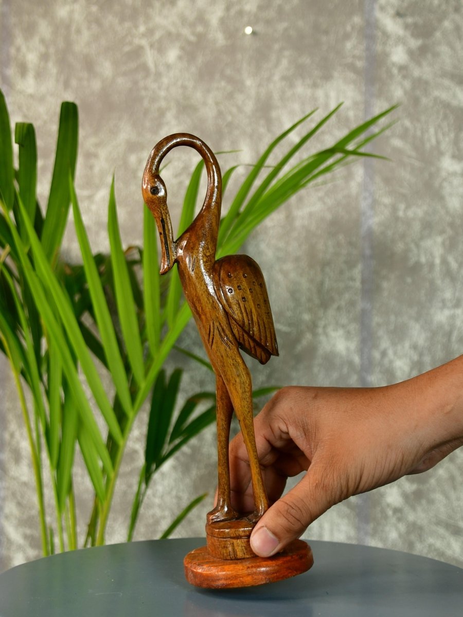 Sowpeace Hand - Carved Flamingo: Tropical Elegance on Your Tabletop - Sowpeace - Sowpeace Hand - Carved Flamingo: Tropical Elegance on Your Tabletop - Wood - WDFL - WDN - TT - Sowpeace