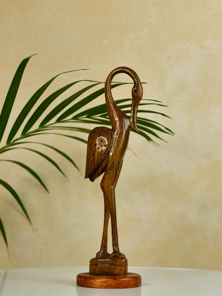 Sowpeace Hand - Carved Flamingo: Tropical Elegance on Your Tabletop - Sowpeace - Sowpeace Hand - Carved Flamingo: Tropical Elegance on Your Tabletop - Wood - WDFL - WDN - TT - Sowpeace