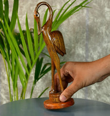 Sowpeace Hand-Carved Flamingo: Tropical Elegance on Your Tabletop - Additional View