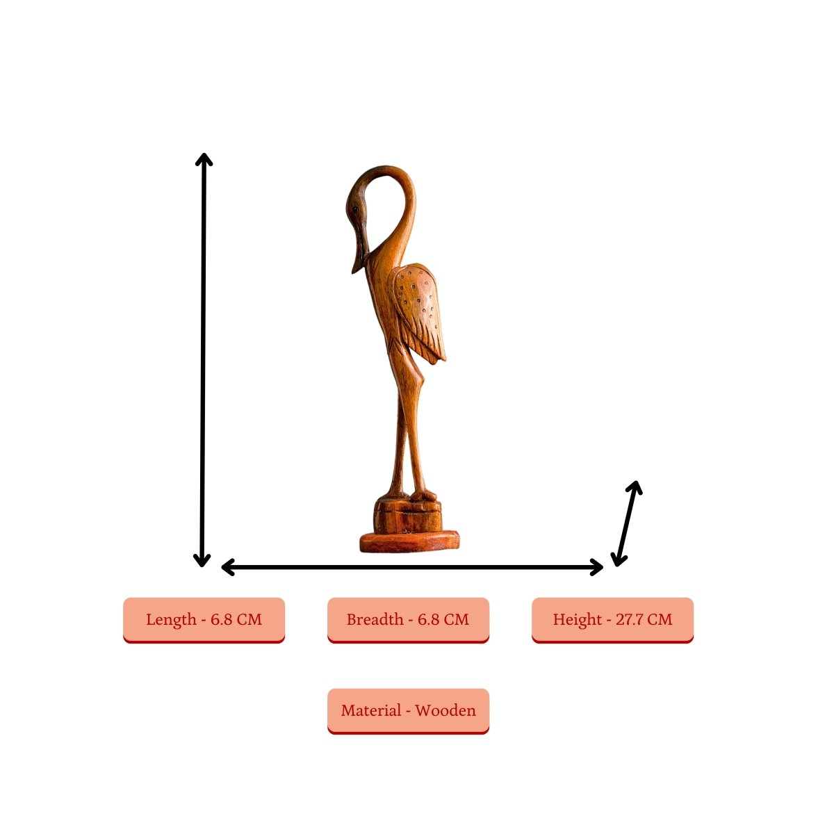 Sowpeace Hand - Carved Flamingo: Tropical Elegance on Your Tabletop - Tabletop - Sowpeace - Animal - New Arrivals