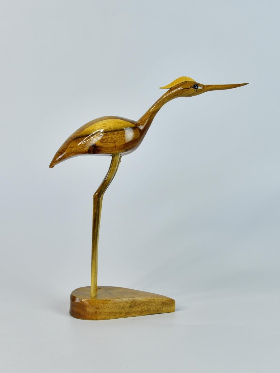 Sowpeace Hand-Carved Flamingo: Tropical Elegance on Your Tabletop