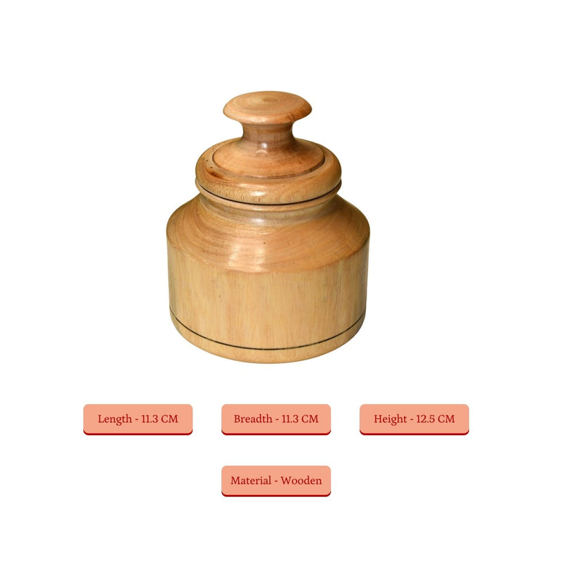 Sowpeace Hand-Carved Lidded Jar: Rustic Charm & Organized Elegance – view 5