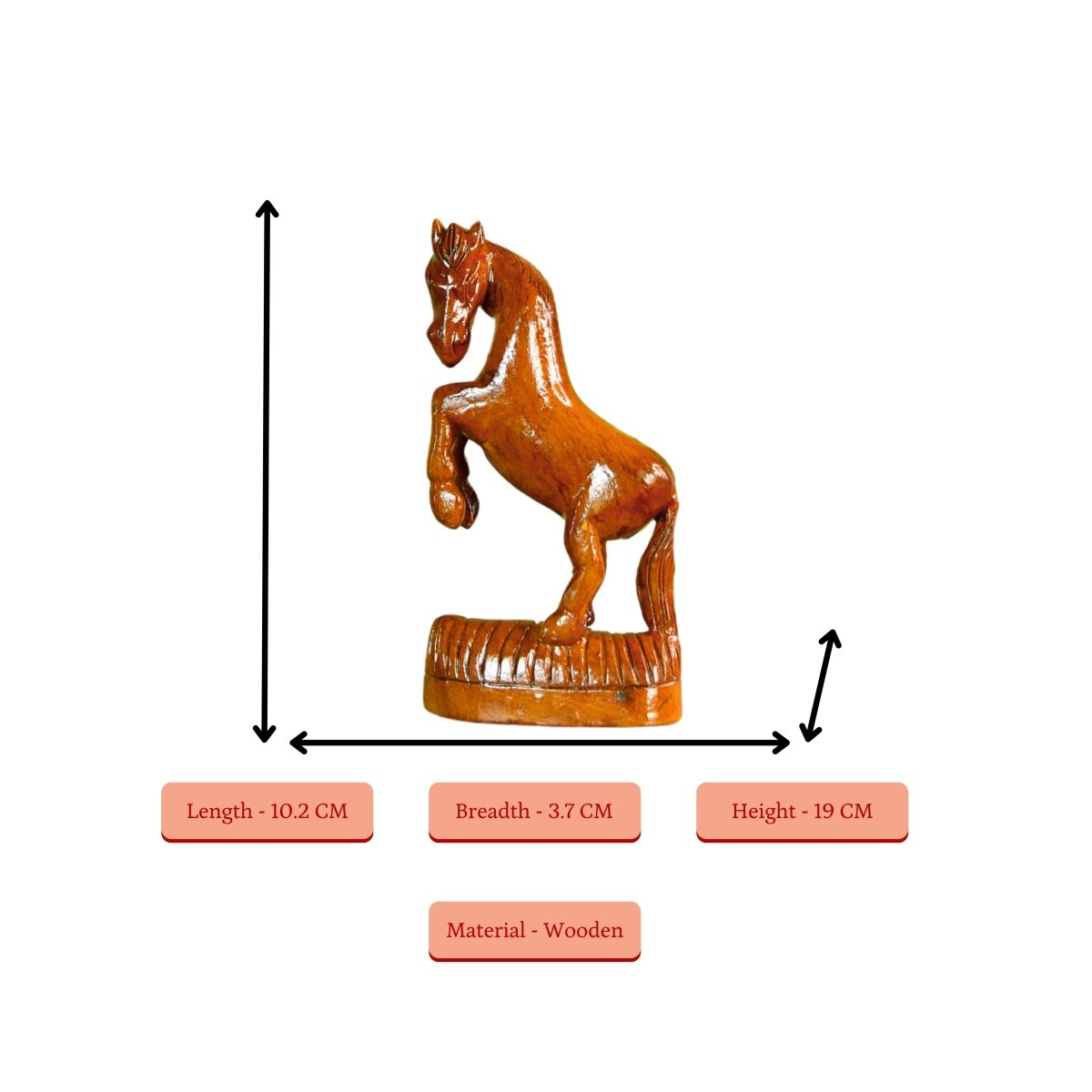 Sowpeace Hand - carved Wooden Horse: Gallop into Decor - Tabletop - Sowpeace - Animal - New Arrivals