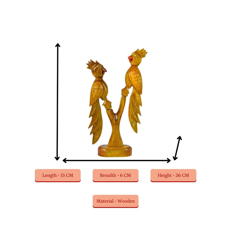 Sowpeace Hand Carved Wooden Parrot Set – view 4