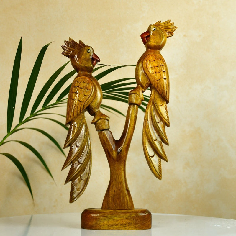 Sowpeace Hand Carved Wooden Parrot Set – view 6