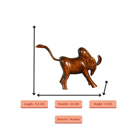 Vastu Principles for Sowpeace Handcarved wooden large bull: Artisan Home Decor