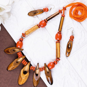 Sowpeace Handcrafted Bamboo Slice Necklace: Traditional Elegance Redefined - Necklace - SOWPEACE - Sowpeace Handcrafted Bamboo Slice Necklace: Traditional Elegance Redefined - Bamb - Neck - Bamb - BC - Sowpeace