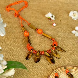 Sowpeace Handcrafted Bamboo Slice Necklace: Traditional Elegance Redefined - Necklace - SOWPEACE - Sowpeace Handcrafted Bamboo Slice Necklace: Traditional Elegance Redefined - Bamb - Neck - Bamb - BC - Sowpeace