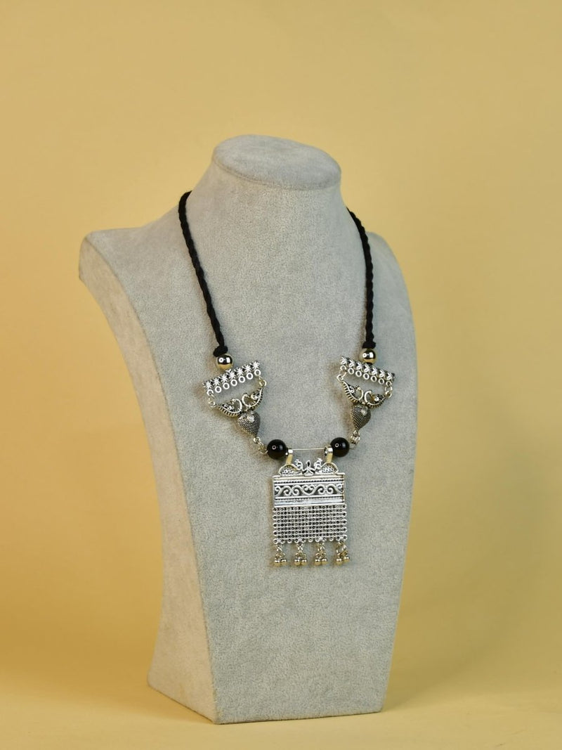 Sowpeace Handcrafted German Silver Choker: Peacock and Abstract Design – view 3