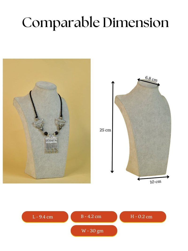 Sowpeace Handcrafted German Silver Choker: Peacock and Abstract Design – view 6
