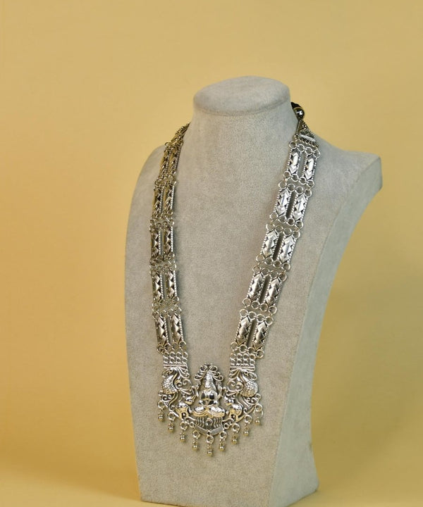 Sowpeace Handcrafted German Silver Necklace: God Figurine with Peacocks — image 3