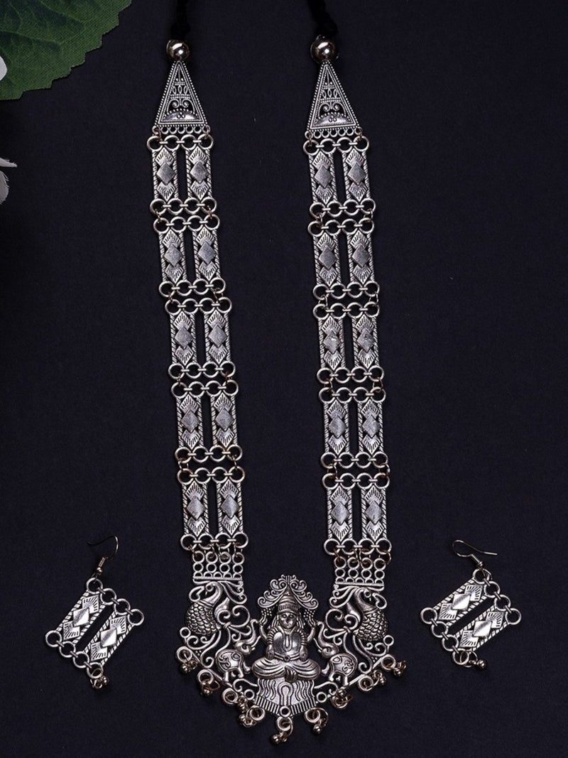 Sowpeace Handcrafted German Silver Necklace: God Figurine with Peacocks – view 4