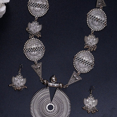 Sowpeace Handcrafted German Silver Necklace: Mandala Sun Design